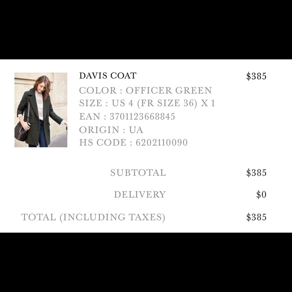 Brand new Davis Coat from Sézane,